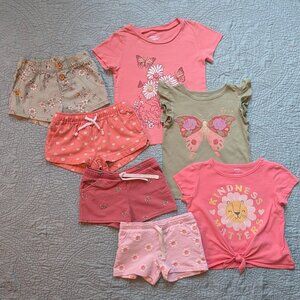 Oshkosh / Carter Toddler Girl Shirts & Shorts Bundle Size 3T